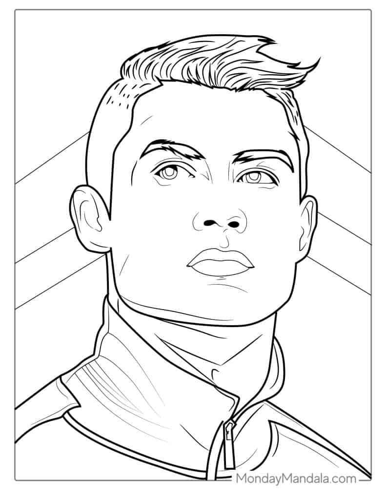 Cristiano Ronaldo Coloring Pages Coloring Nation
