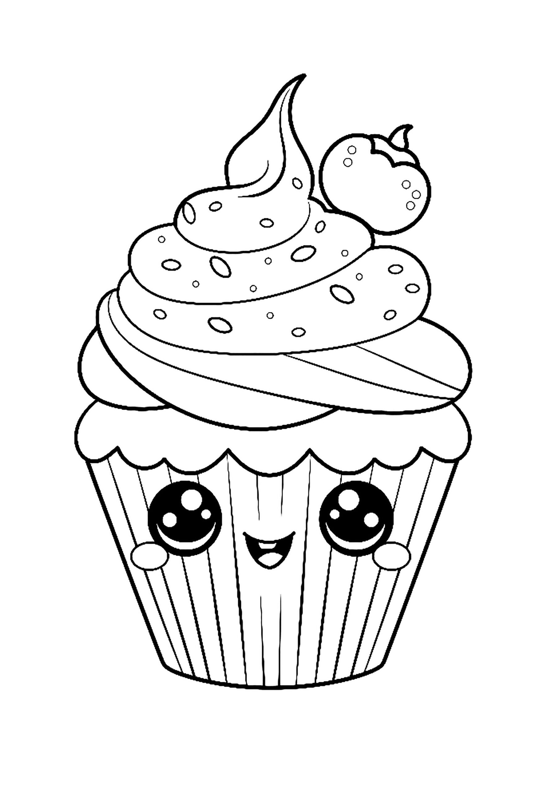 free coloring pages cupcakes