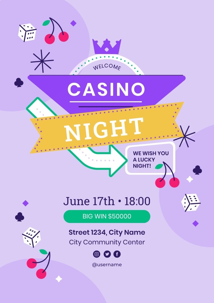 casino night invitation template