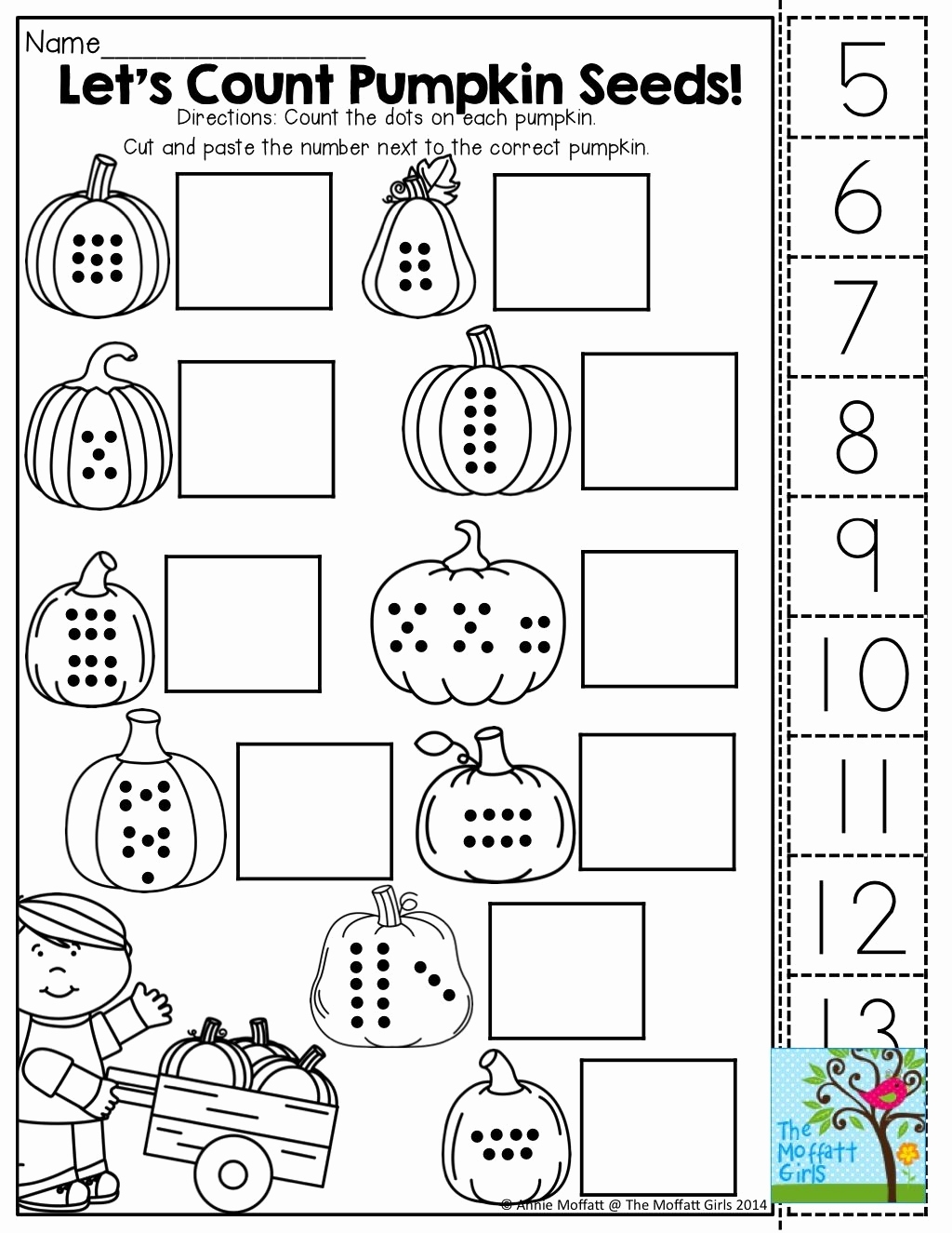 cut and paste worksheets for kindergarten