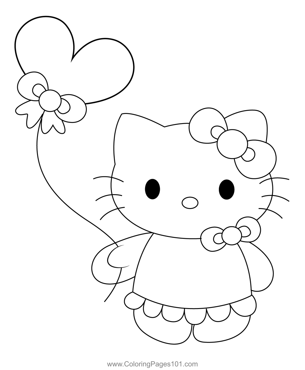 Hello Kitty Color Pages Printable