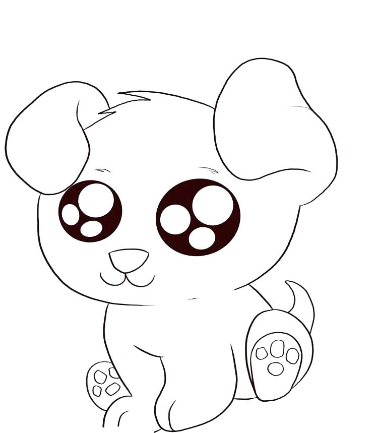 Coloring Pages Cute Puppy