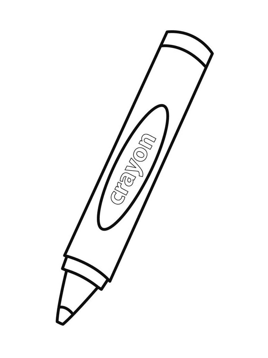 Crayon Coloring Page