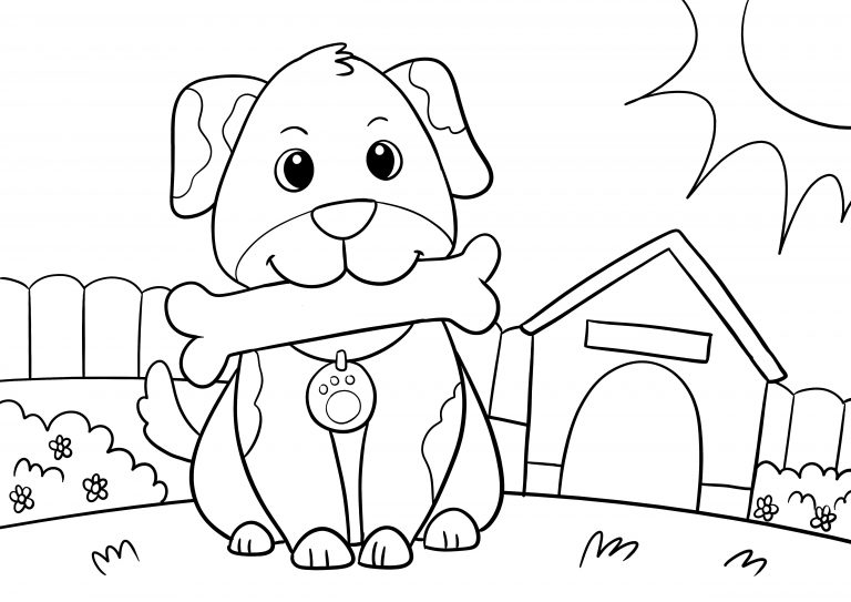 dog coloring page free