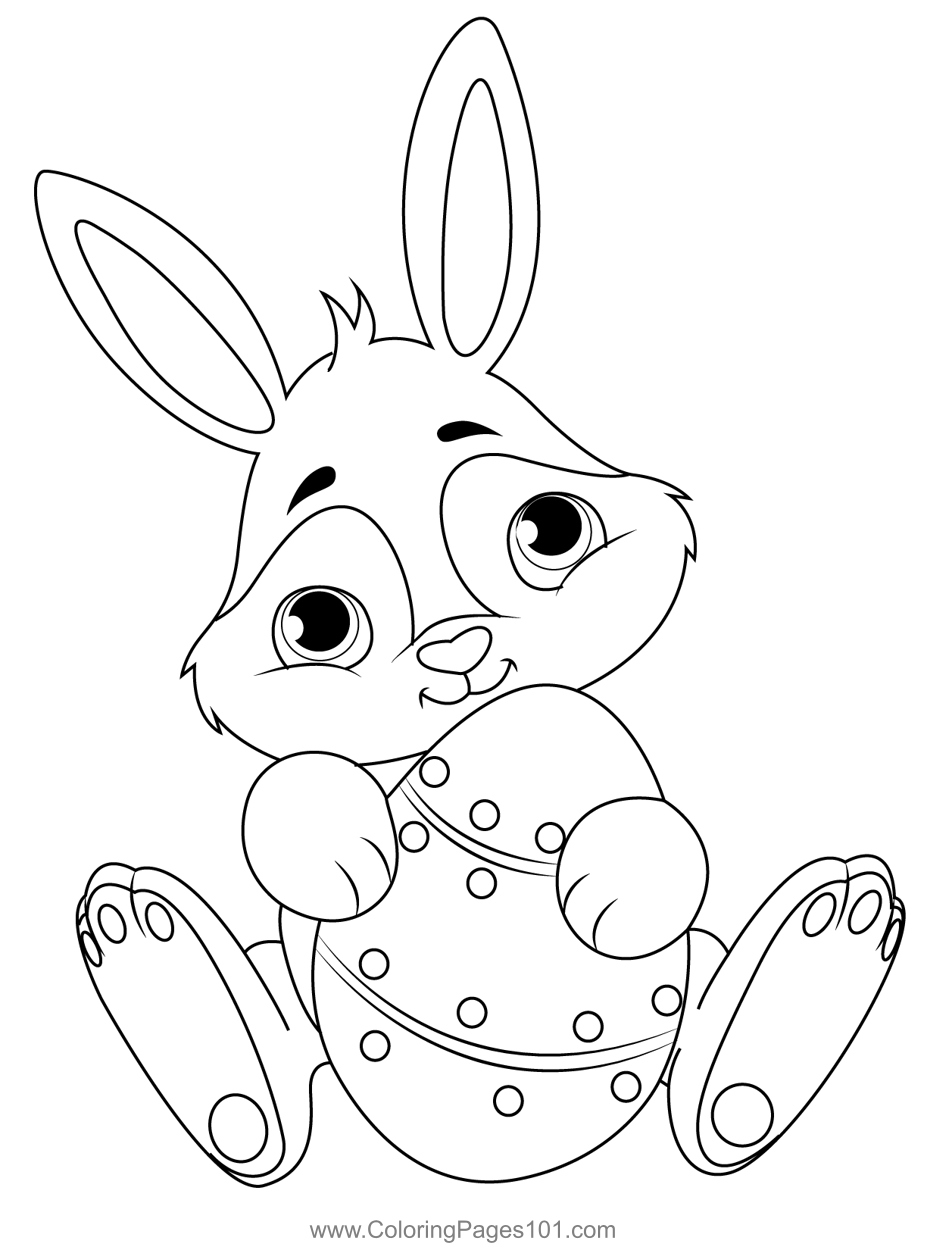 Easter Bunny Coloring Book Pages