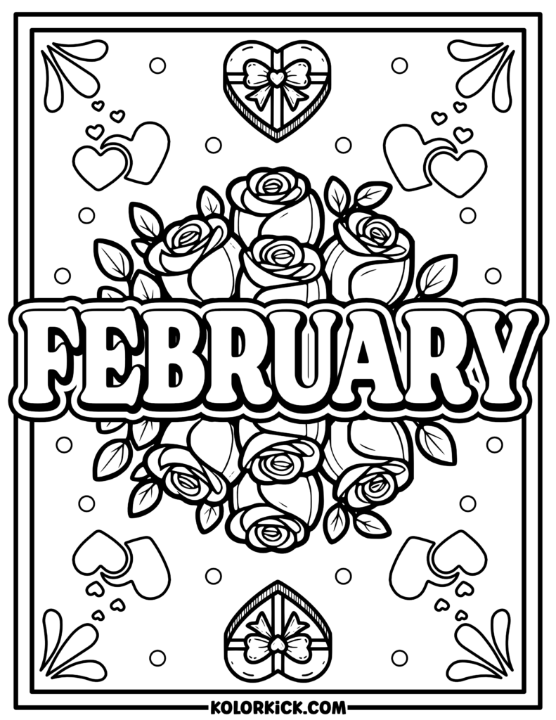 Cute February Coloring Pages 100 Free Printable PDFs 
