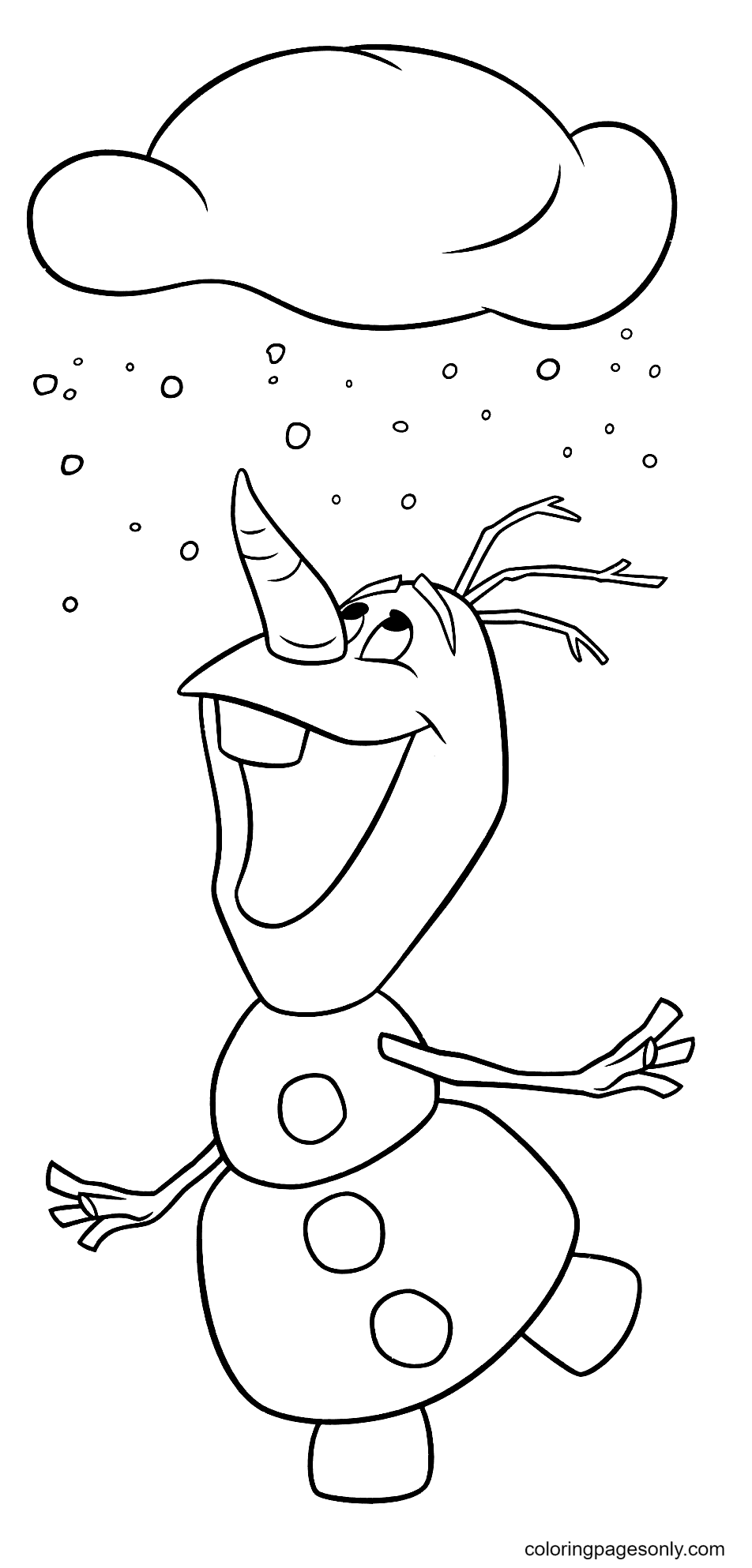 Cute Frozen Olaf Coloring Page Free Printable Coloring Pages