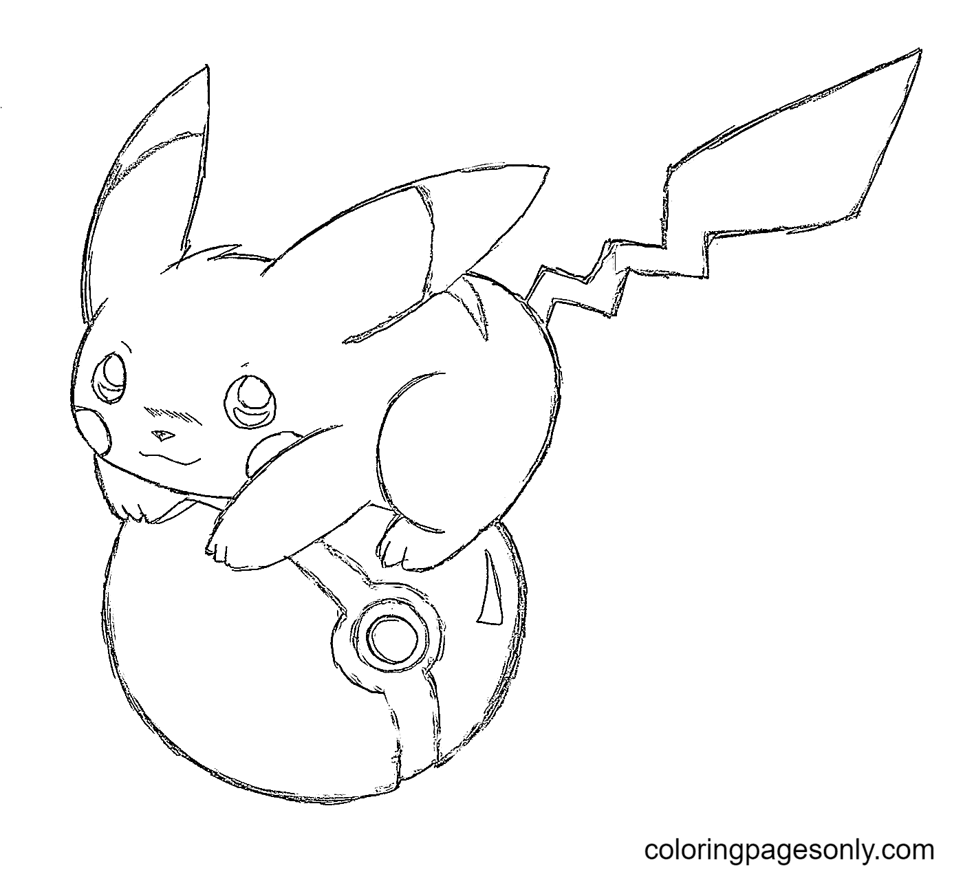 Cute Pokemon Pikachu Coloring Pages