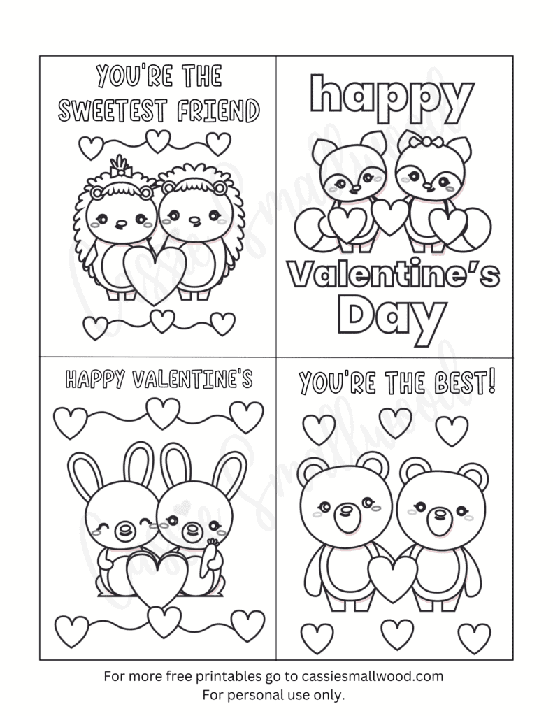 printable cards for valentines day