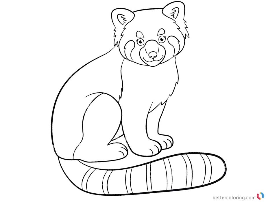 Cute Red Panda Coloring Pages Free Printable Coloring Pages