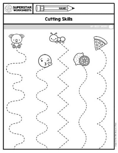 free cutting practice worksheets pdf