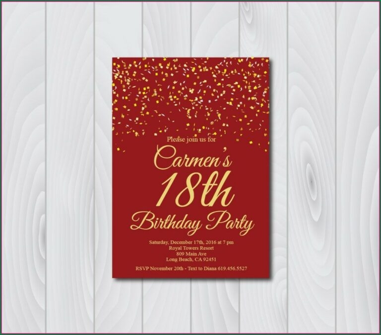 blank 18th birthday invitation templates printable free