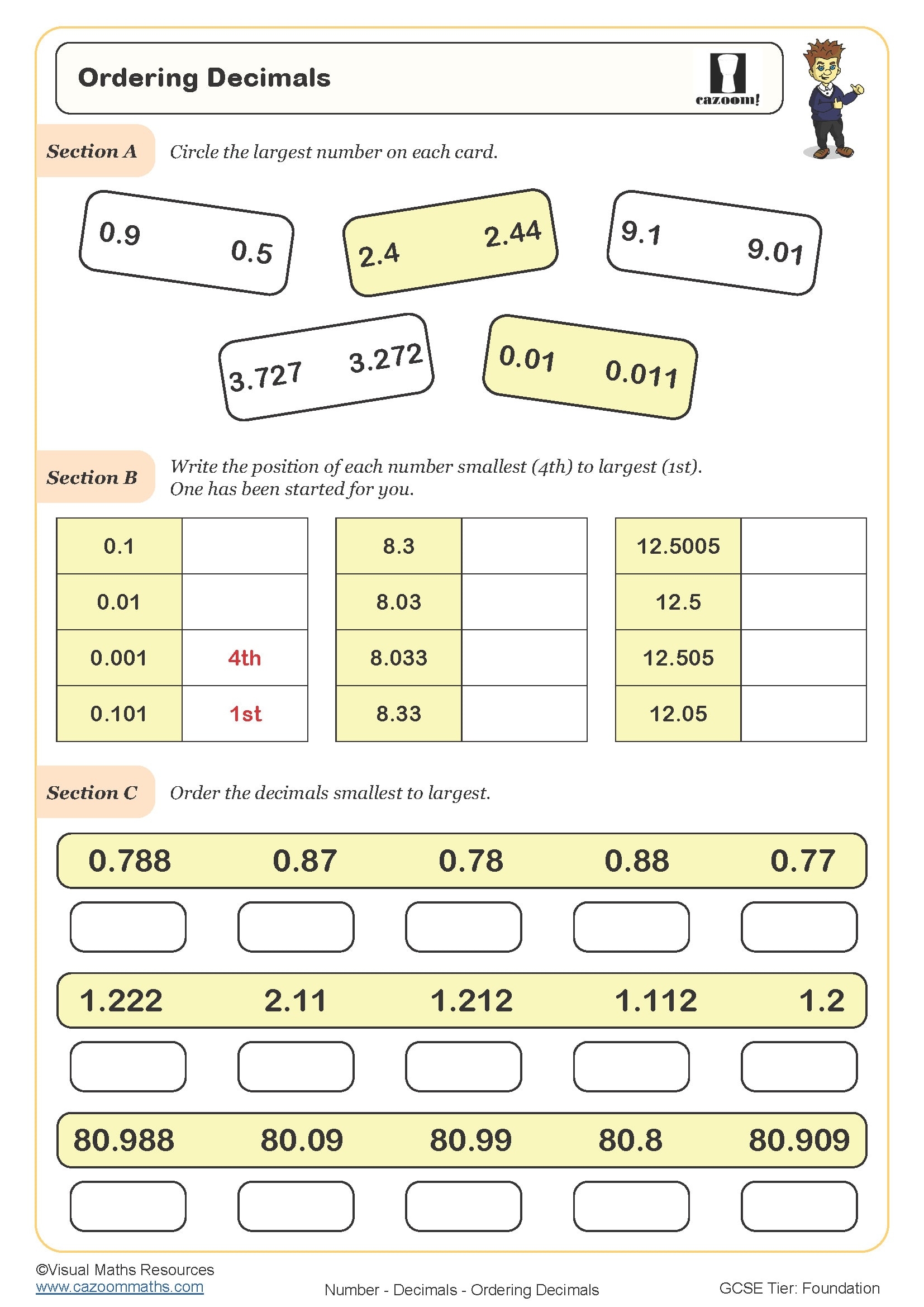 Decimals Worksheets K5 Learning Worksheets Library
