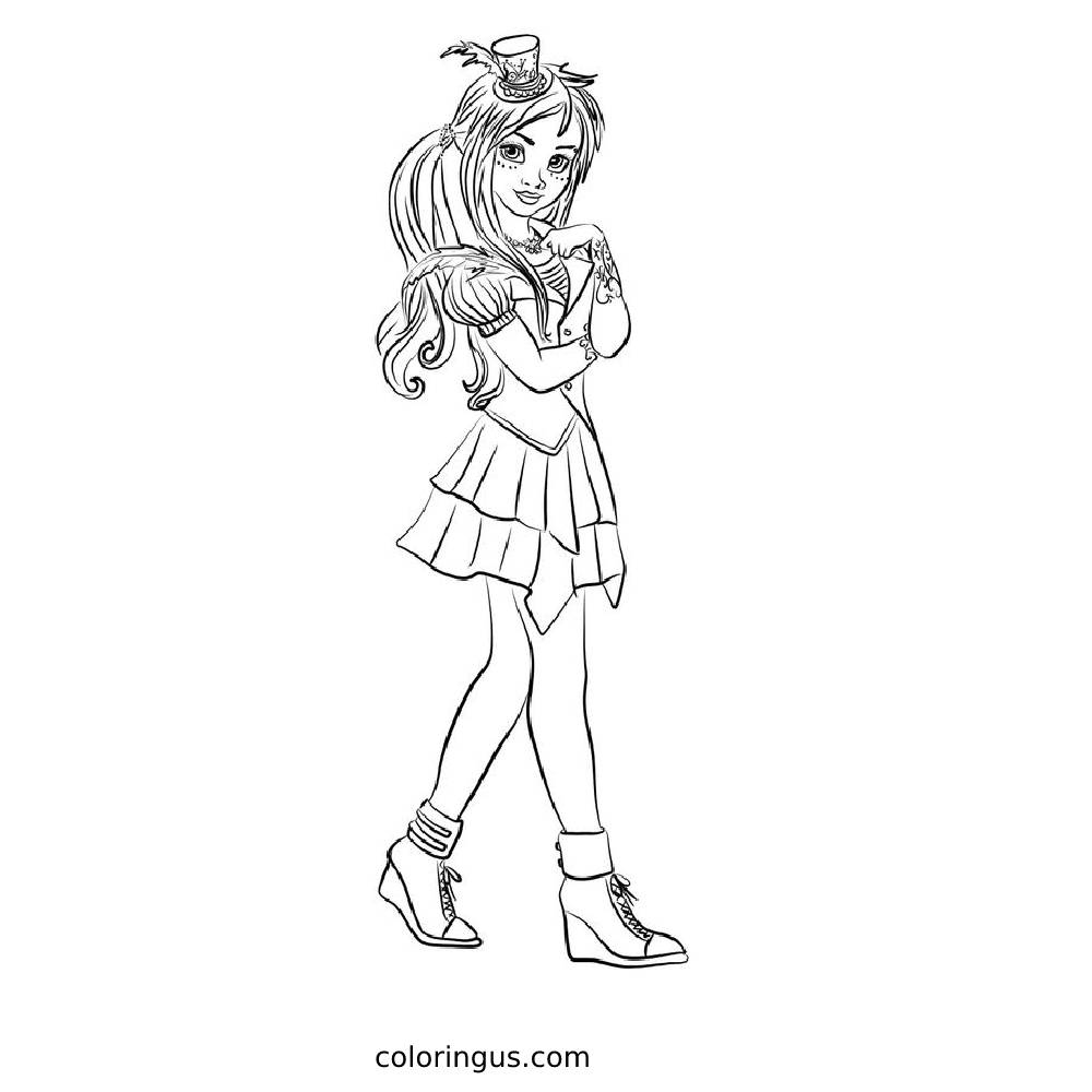 Descendants Coloring Pages Free Printable PDF