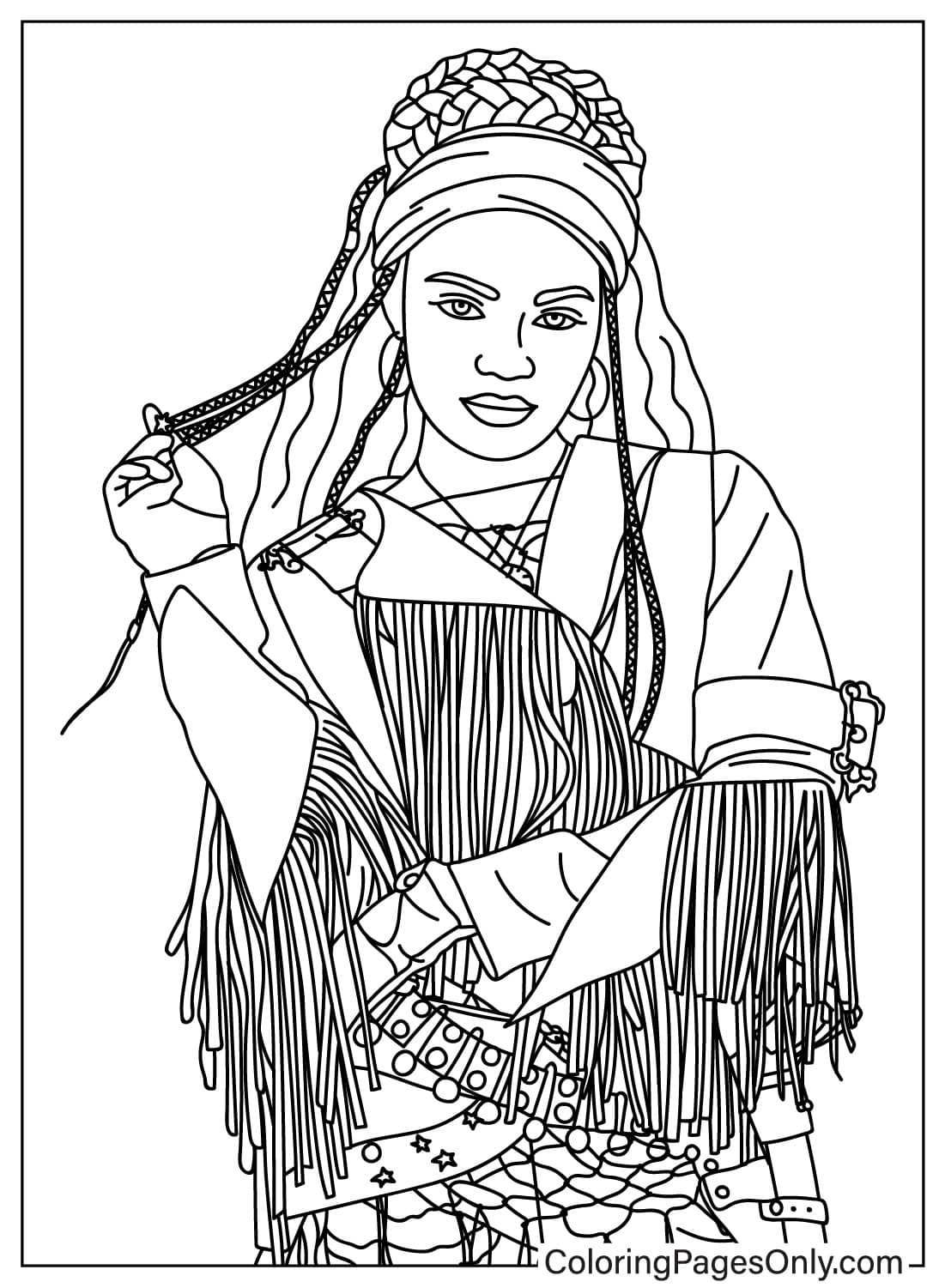 Descendants The Rise Of Red Coloring Pages Coloring Nation