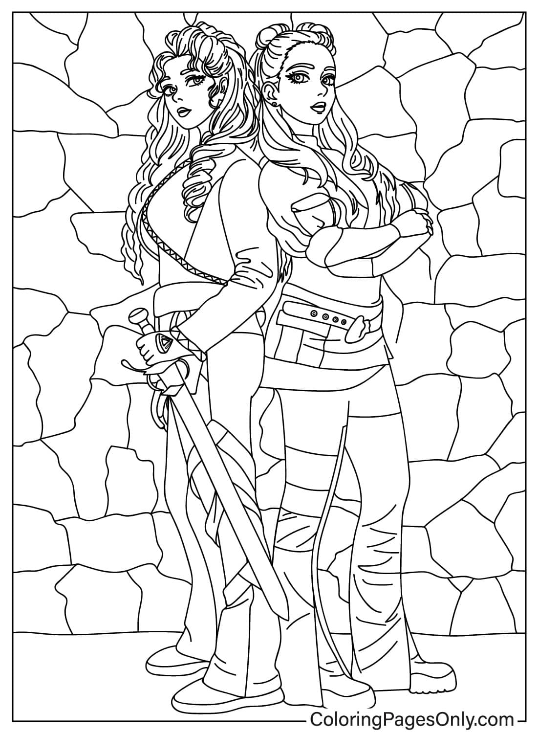 Descendants The Rise Of Red Coloring Pages Coloring Nation