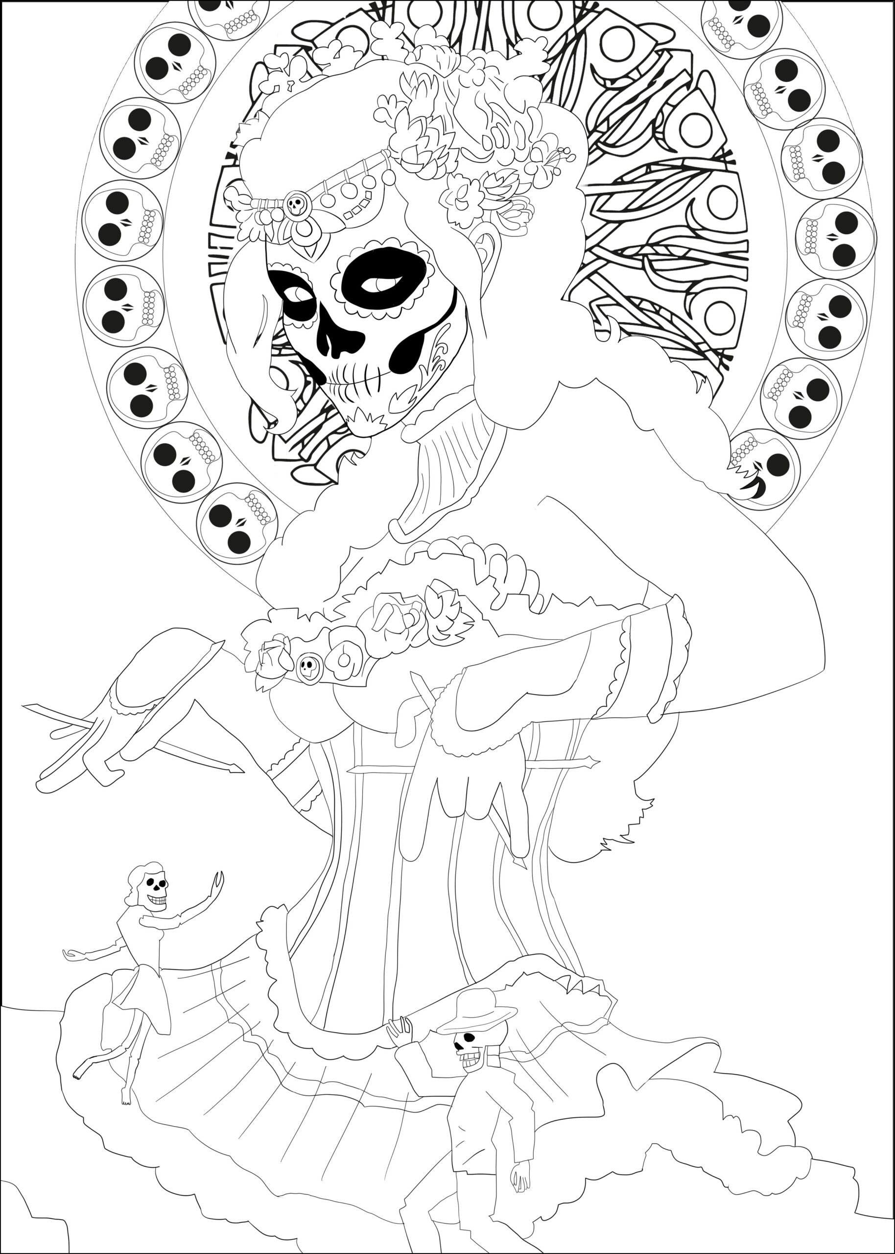 Dia De Muertos Coloring Pages