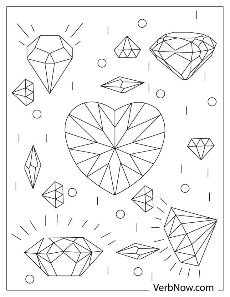 Diamond Coloring Page