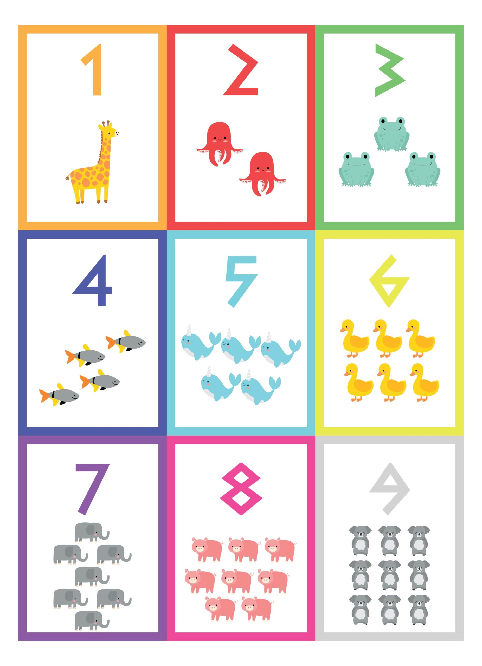 Digit Cards 1 10 10 Free PDF Printables Printablee
