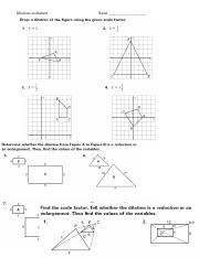 Dilations Translations Ws PDF Worksheets Library
