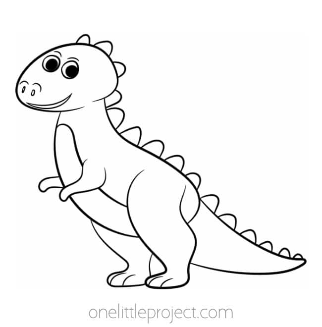 Dinosaur Coloring Pages For Toddlers Dinosaurs Artycraftykids Identifying