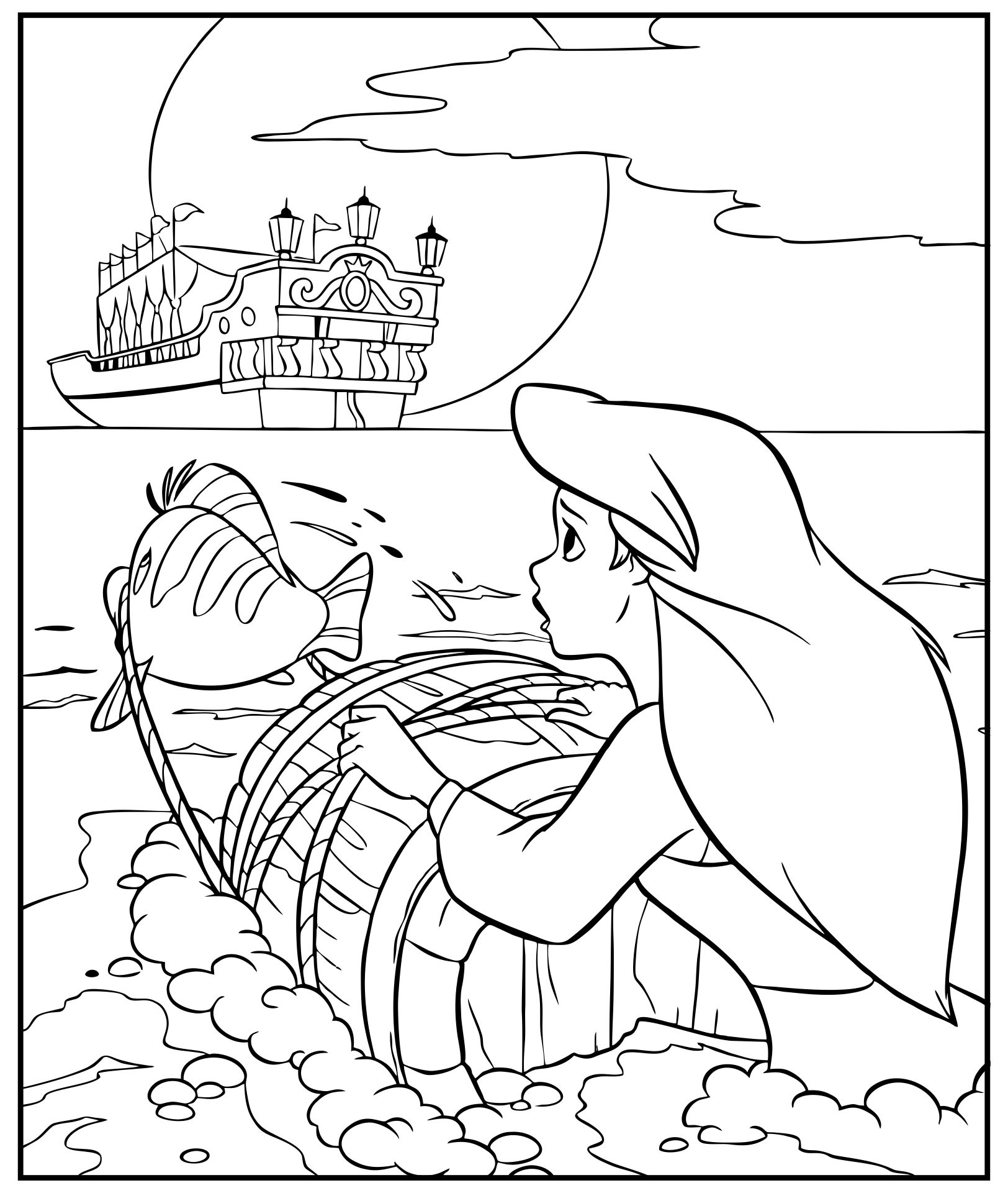 disney ariel coloring pages free