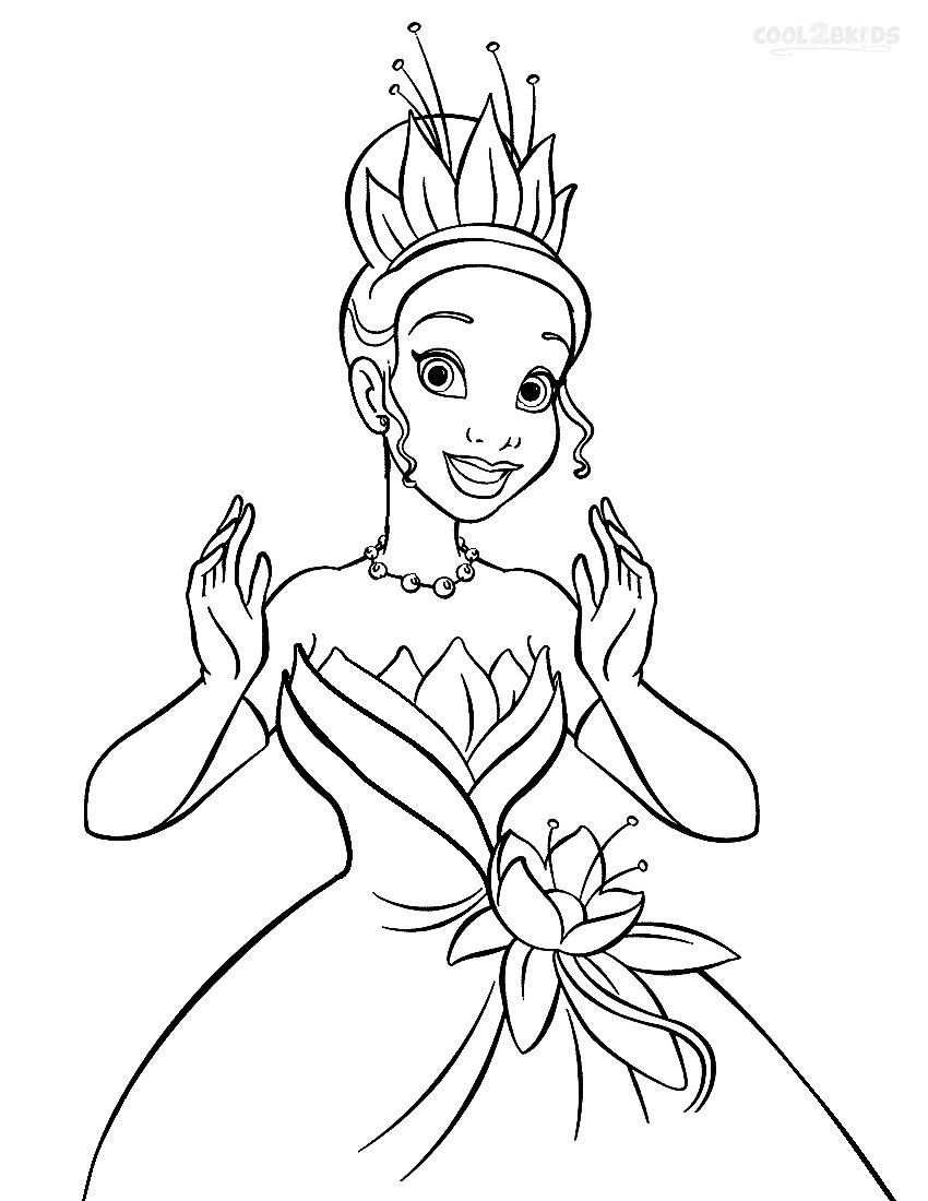 Disney Tiana Coloring Pages Coloring Pages