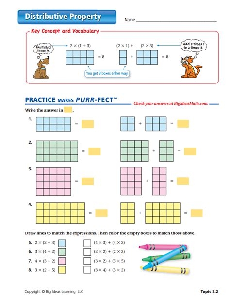 distributive property worksheet 3rd grade