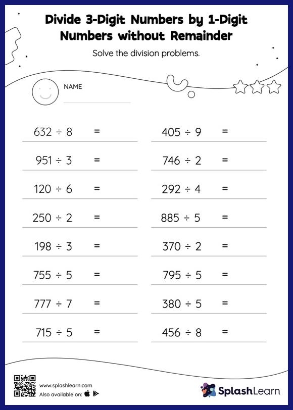 Division Worksheets For 5th Graders Online SplashLearn