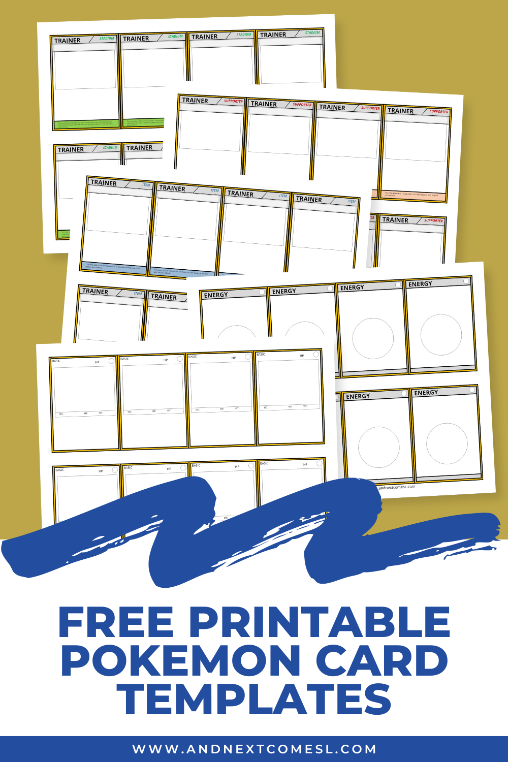 Diy Pokemon Card Templates Free Printable Artofit