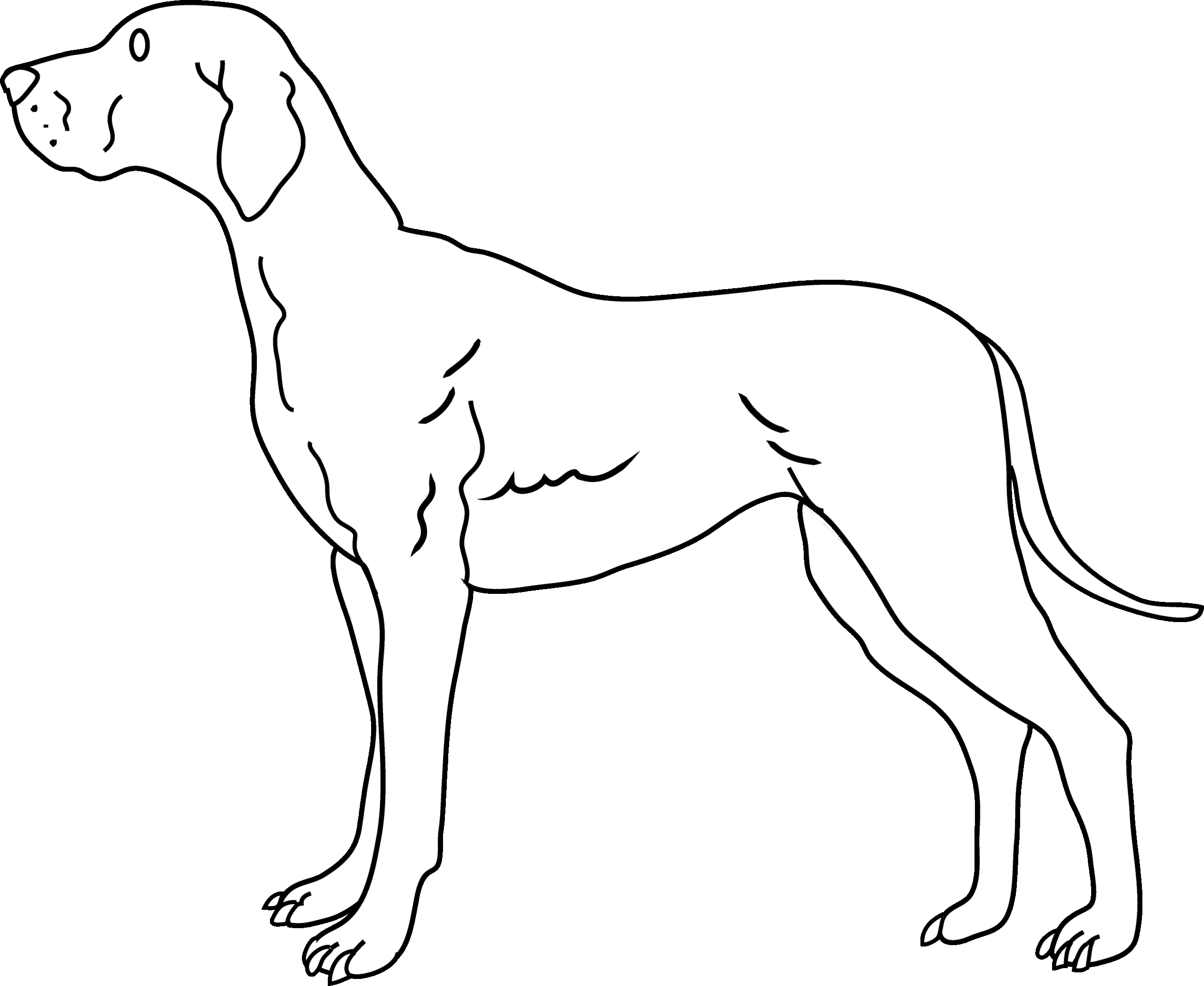 Dog Coloring Page Free Clip Art
