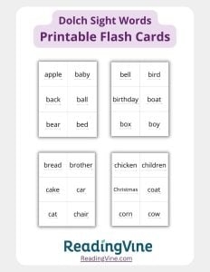 number words printable flash cards