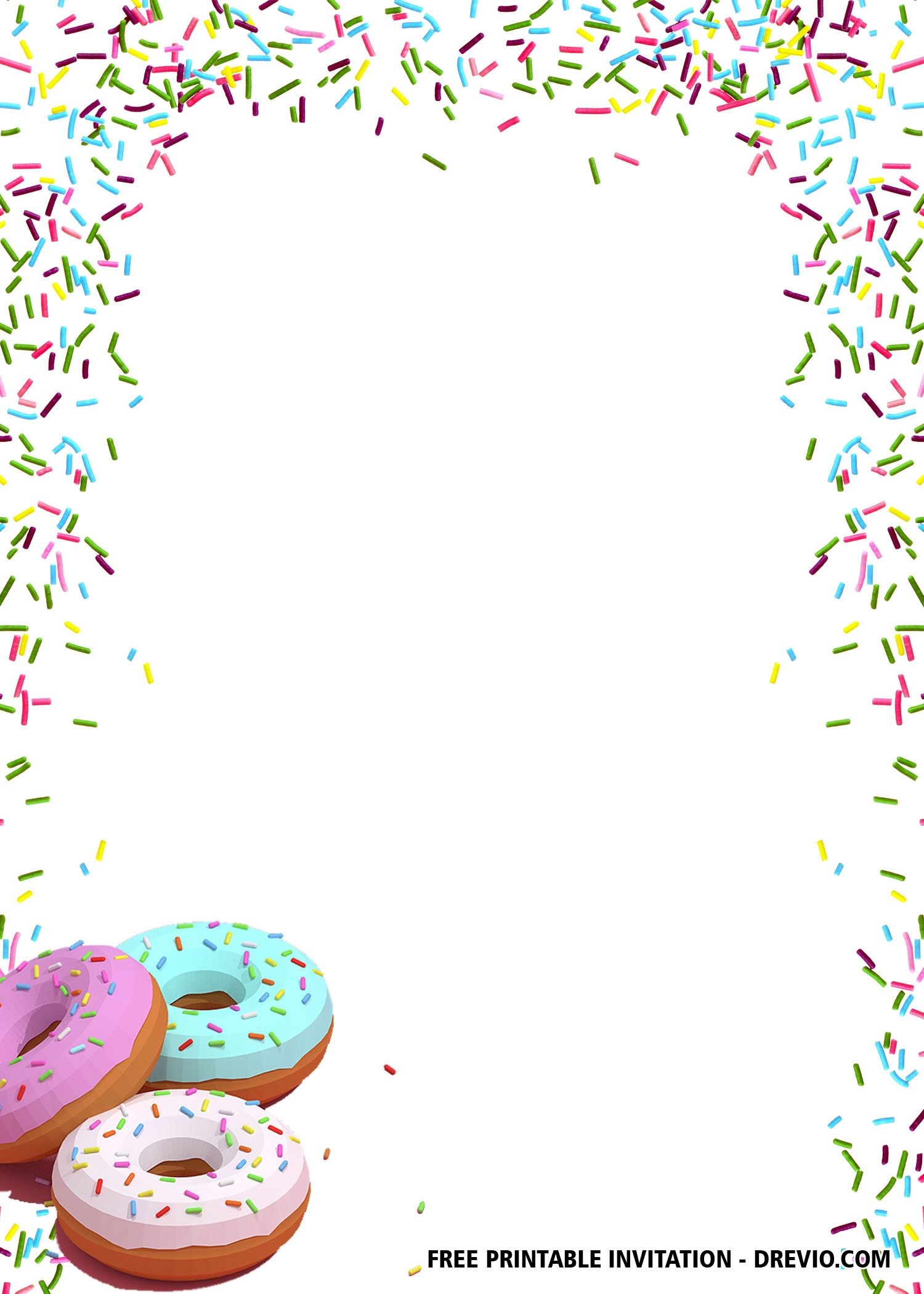 blank donut invitation template