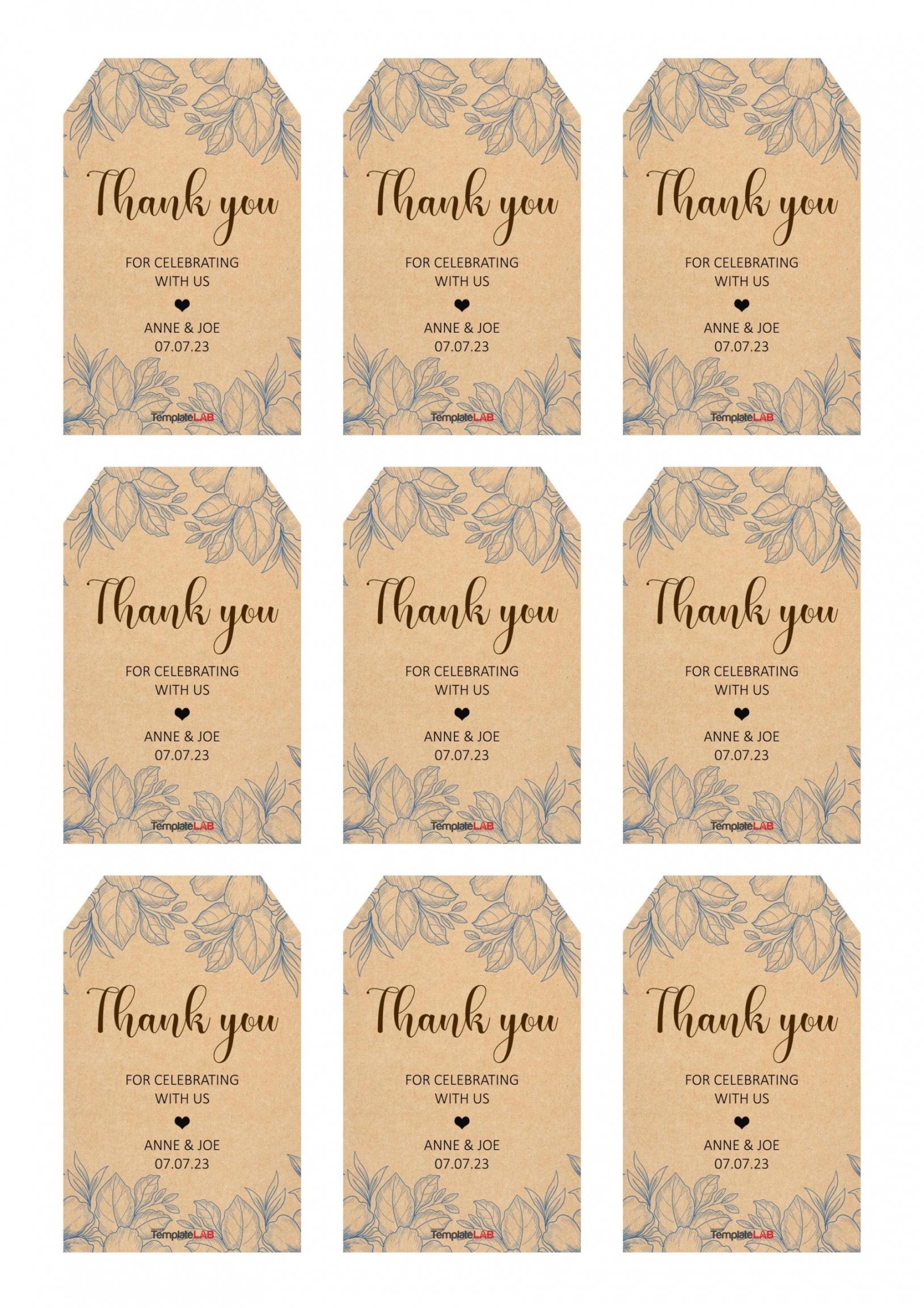 free printable tags templates