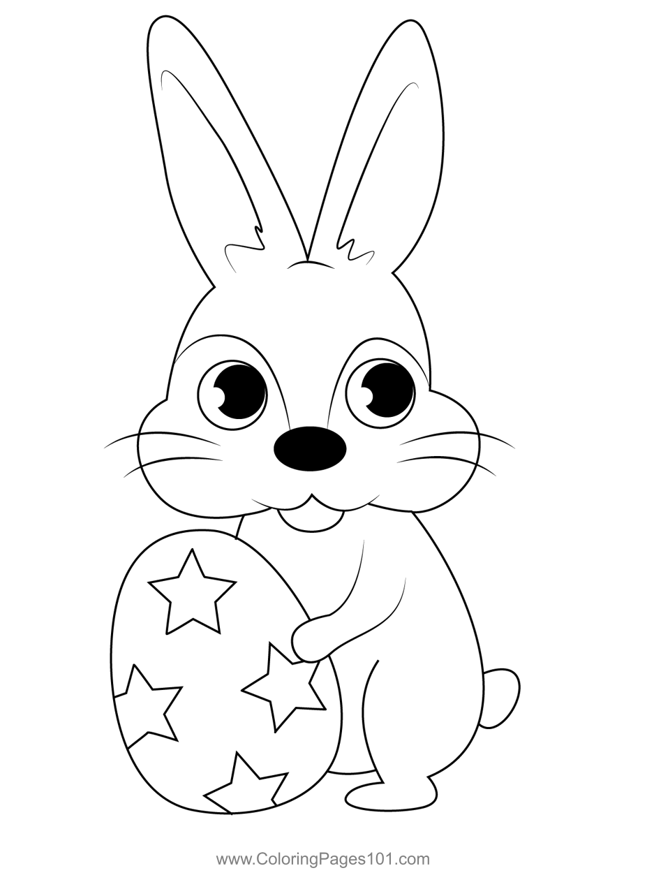 easter bunny coloring pages free