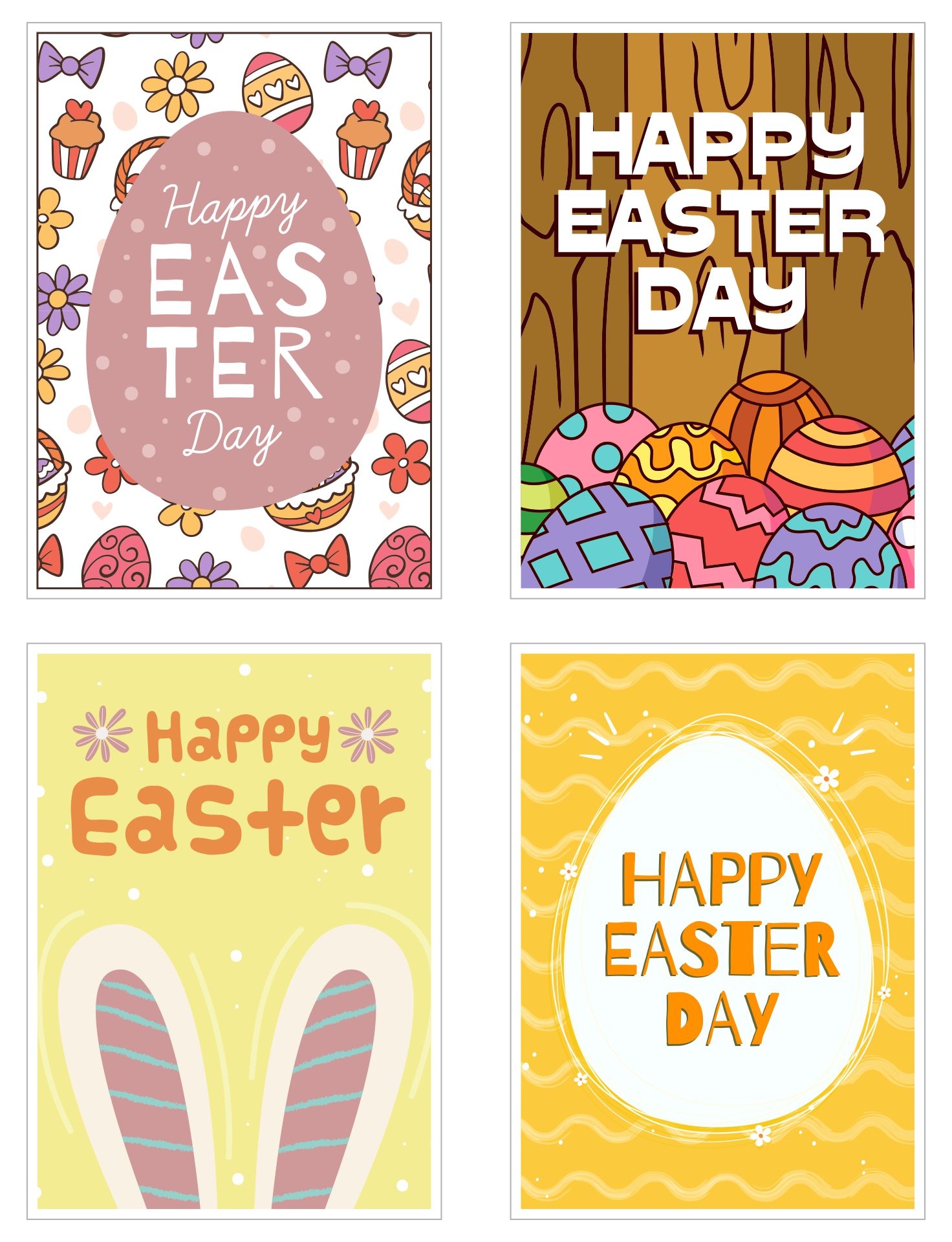 Easter Cards 10 Free PDF Printables Printablee