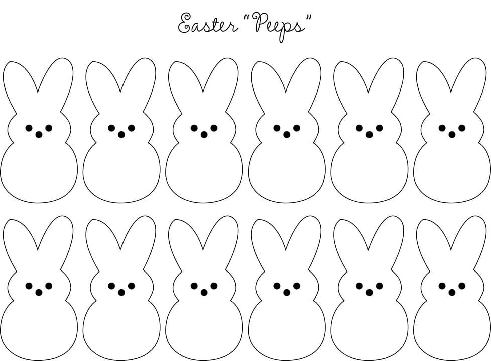 Peeps Coloring Pages