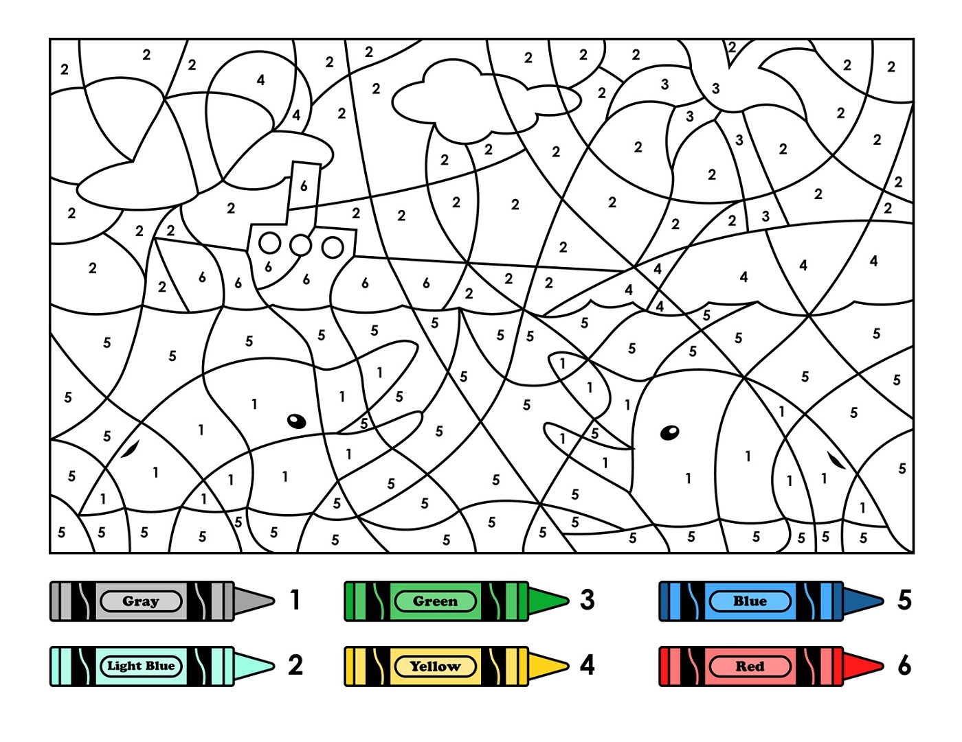 Color By Number Color Pages