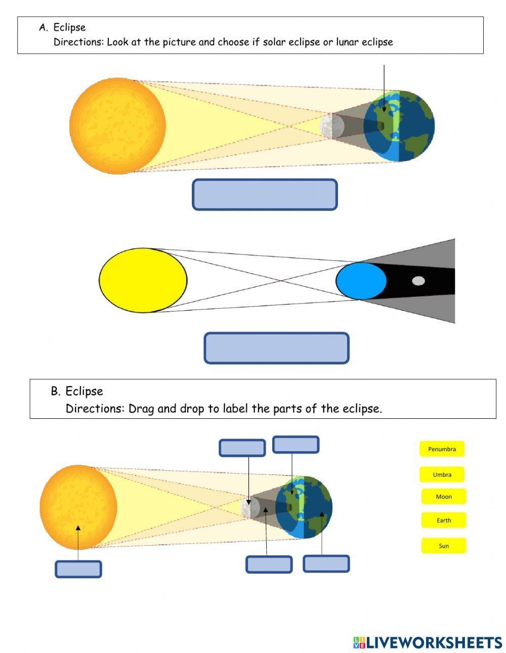 Eclipses Interactive Exercise Live Worksheets Worksheets Library