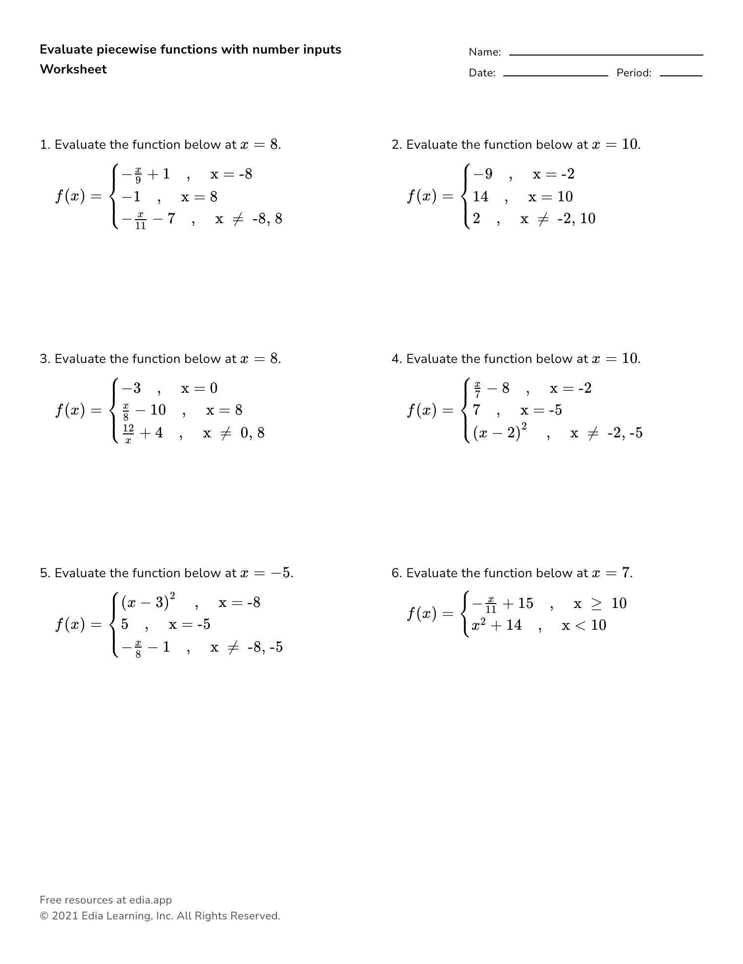 Edia Free Math Homework In Minutes Worksheets Library