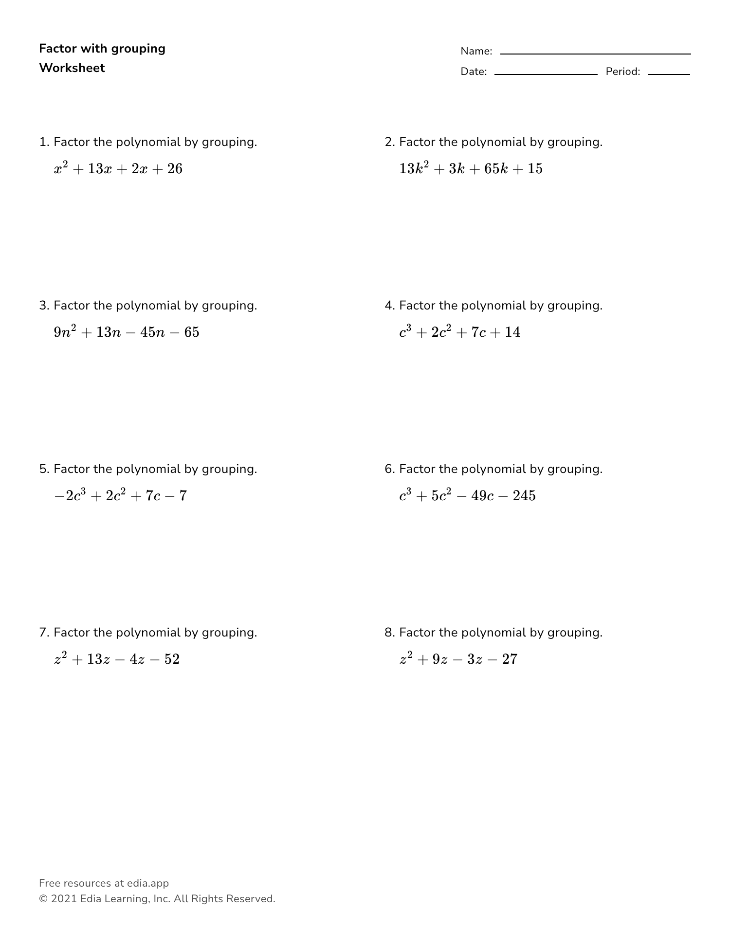Edia Free Math Homework In Minutes Worksheets Library