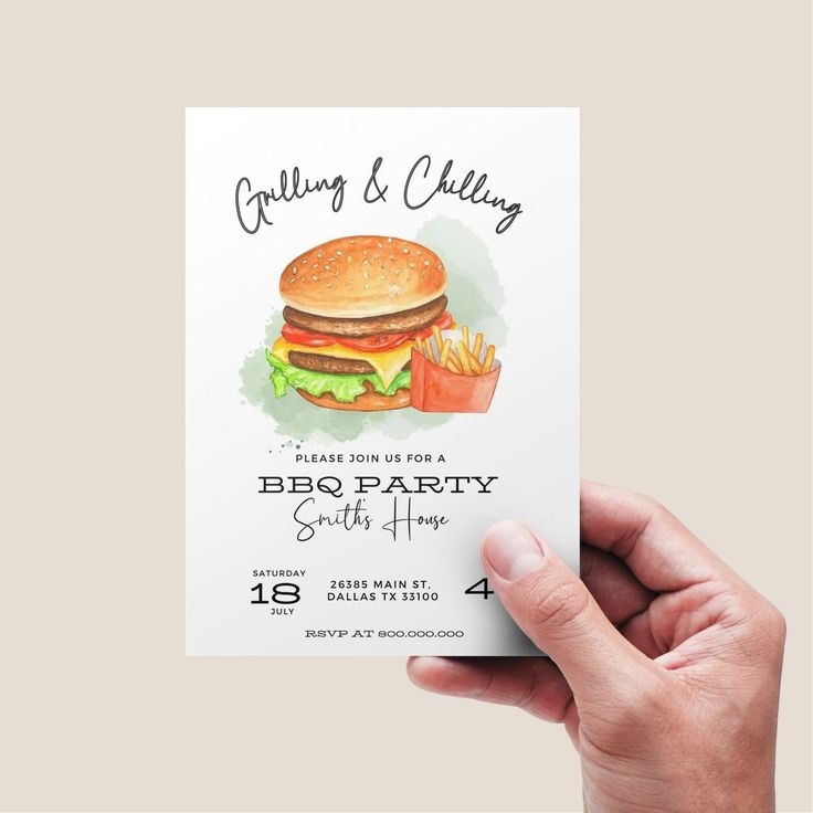 burger invitation template