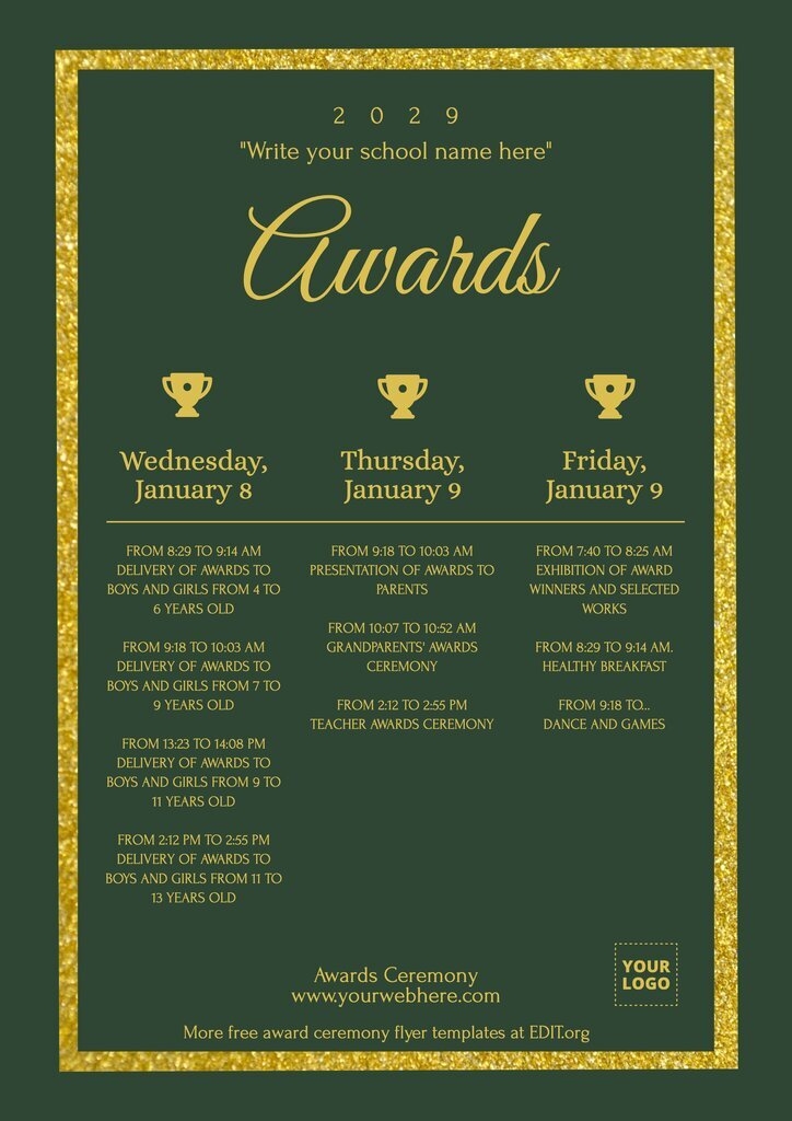 Editable Awards Ceremony Invitation Templates