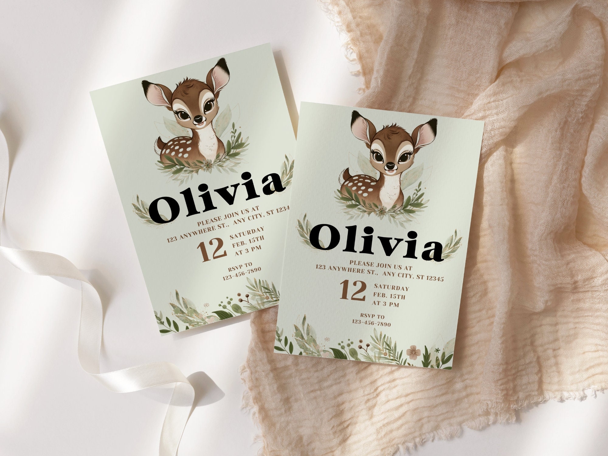 bambi invitation template