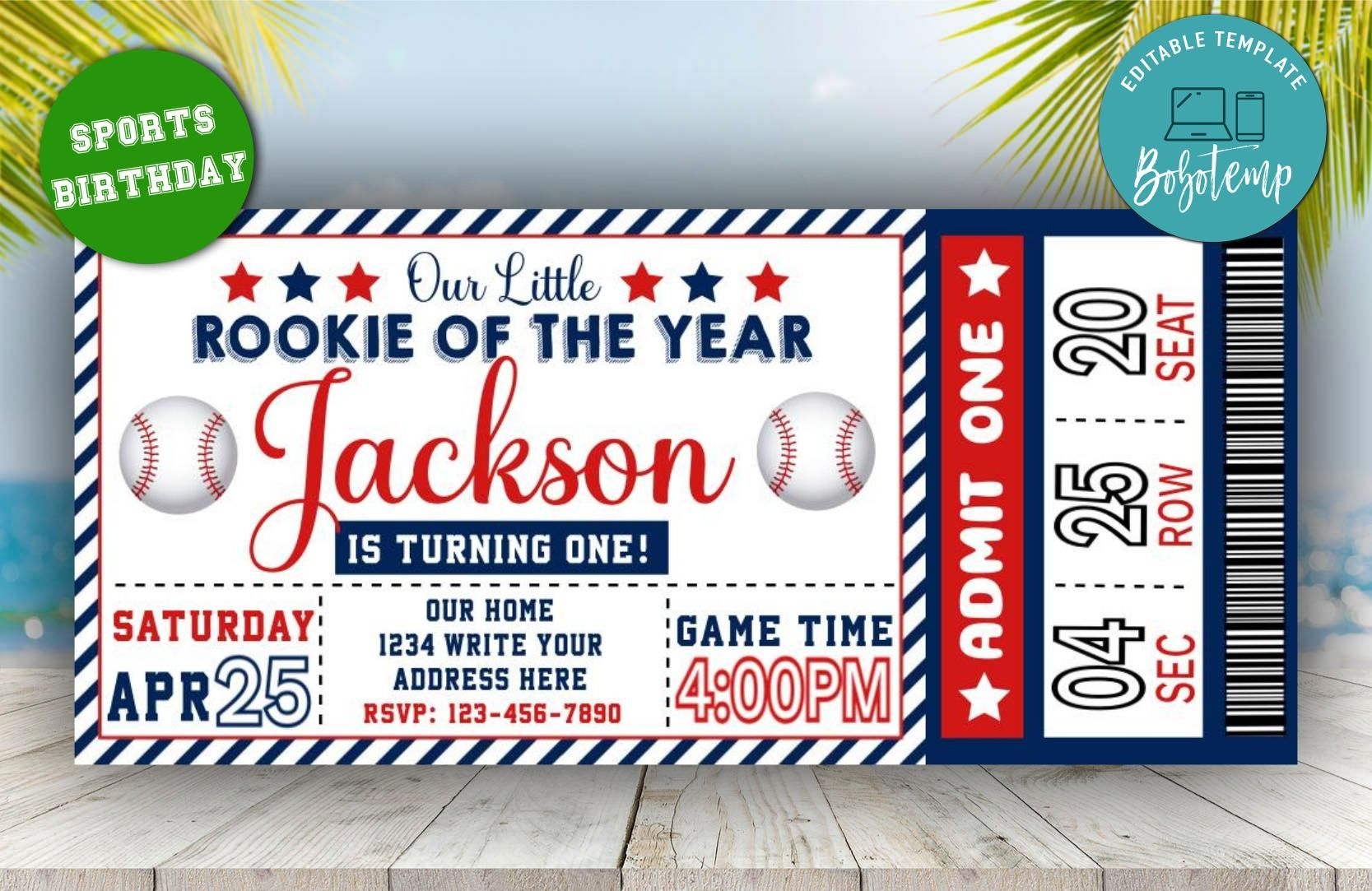 Editable Baseball Birthday Party Invitations Instant Download Bobotemp