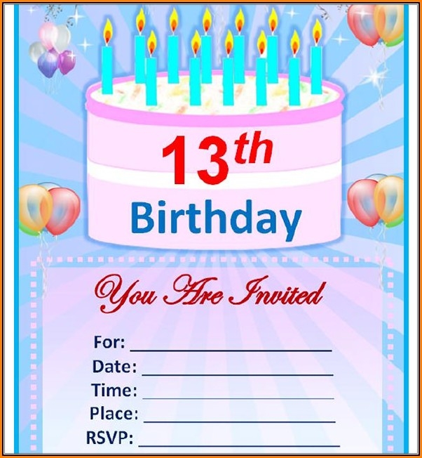 Editable Birthday Invitation Templates Word Template 1 Resume