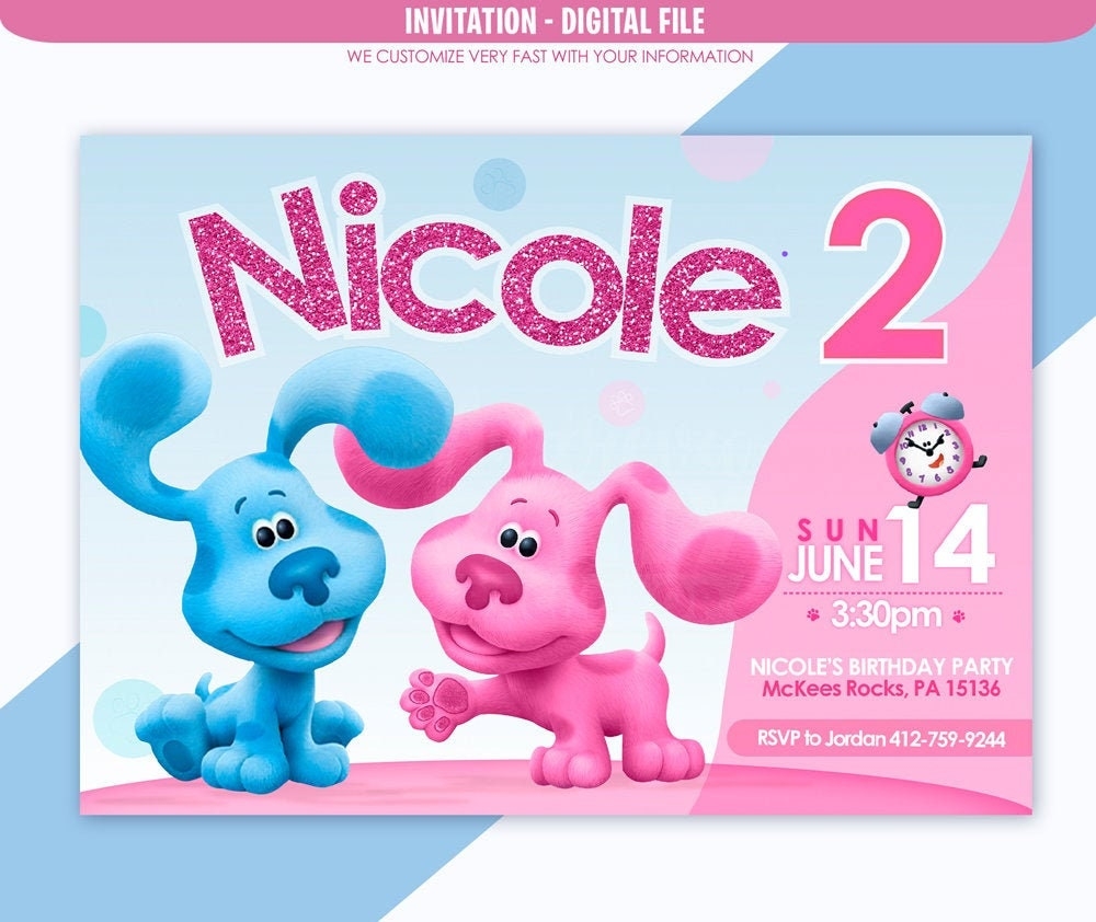 Editable Blues Clues Invitation Template Blues Clues Vrogue co