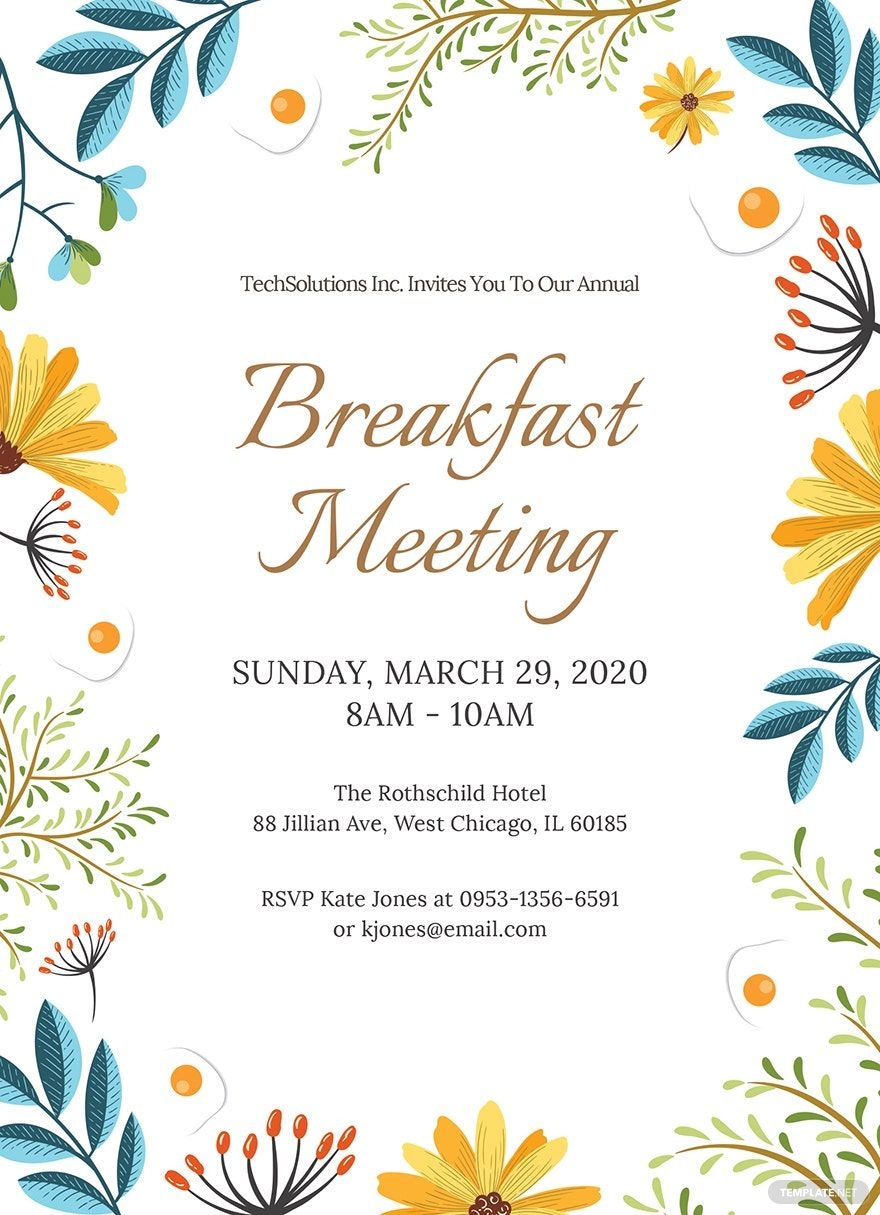 breakfast invitation template free
