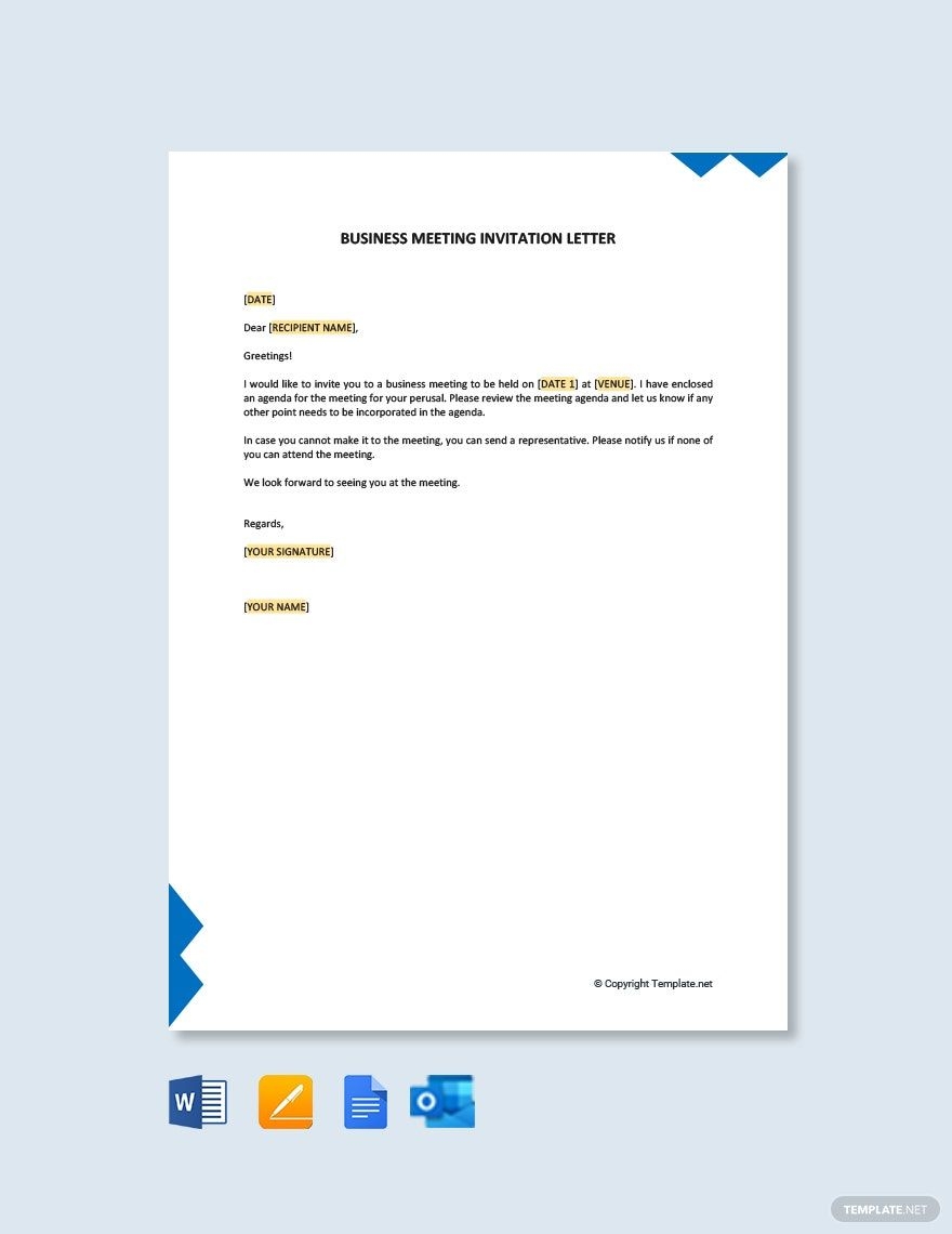 Editable Business Invitation Letter Templates In Word To Download