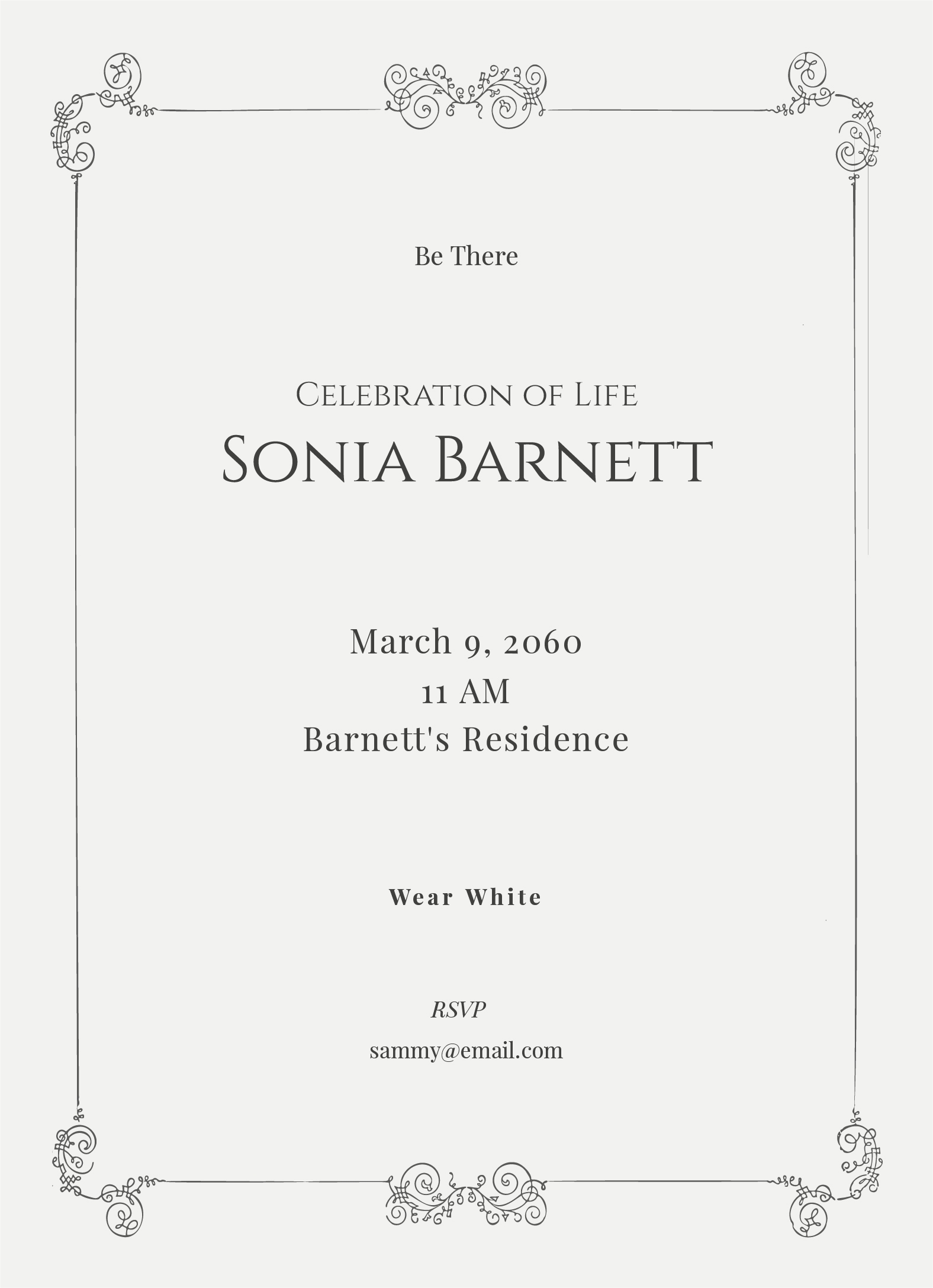 Editable Celebration Of Life Invitation Templates In Word To Download
